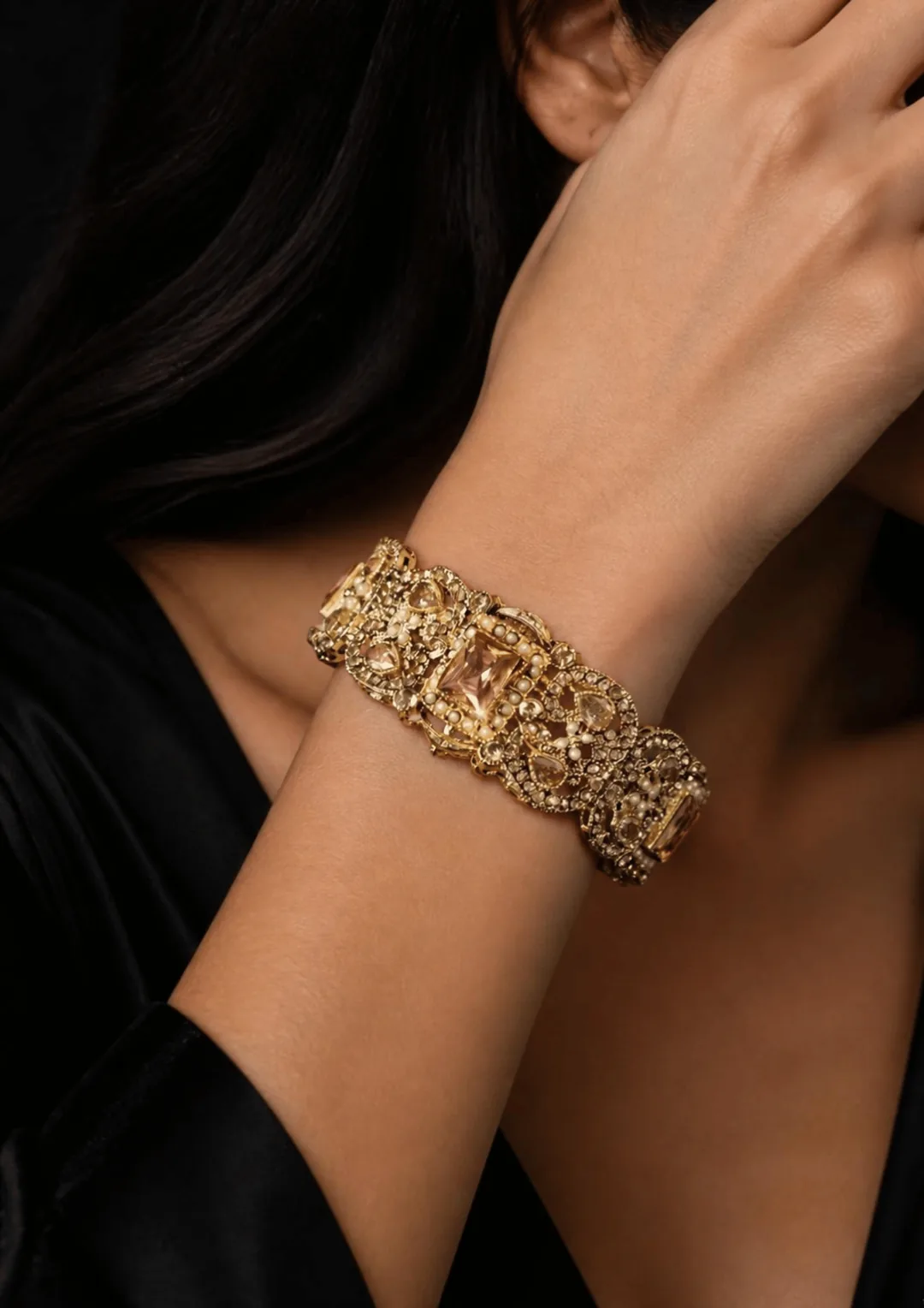 Antique Gold Cuff Bracelet - Antique Gold