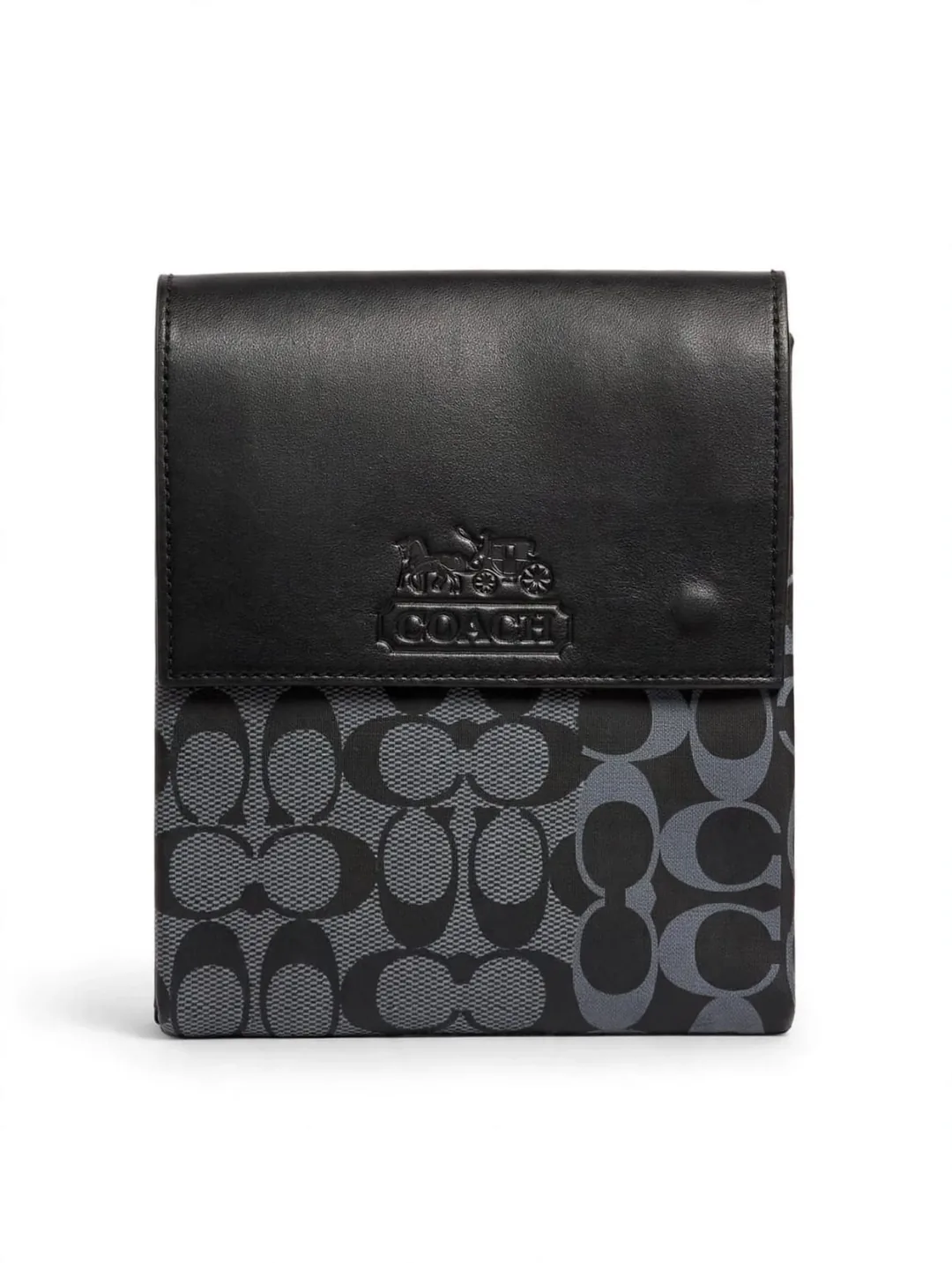 C Print Crossbody Bag - Black Grey
