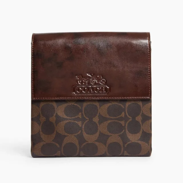 C Print Crossbody Bag - Brown