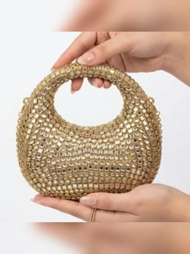 Golden Crystal Mini Handbag