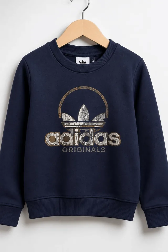 Silver Foil Print Fleece Tracksuit - Navy